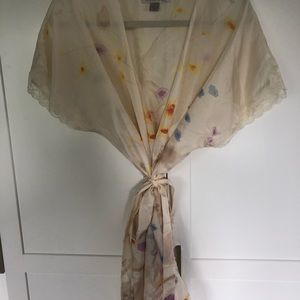 Short silk robe